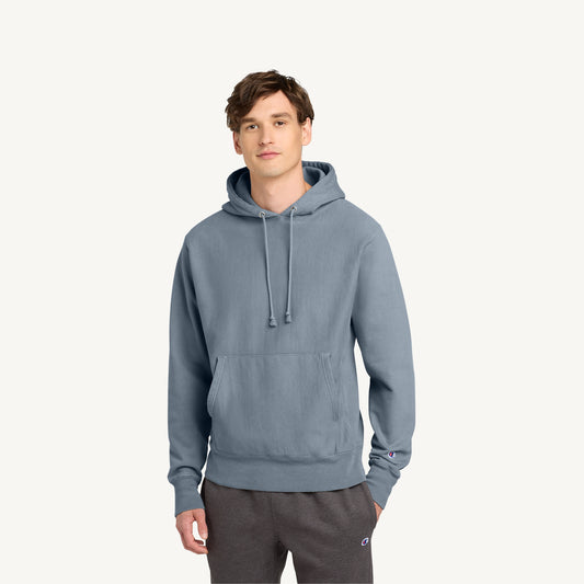 Champion® Reverse Weave® Garment-Dyed Hooded Sweatshirt GDS101